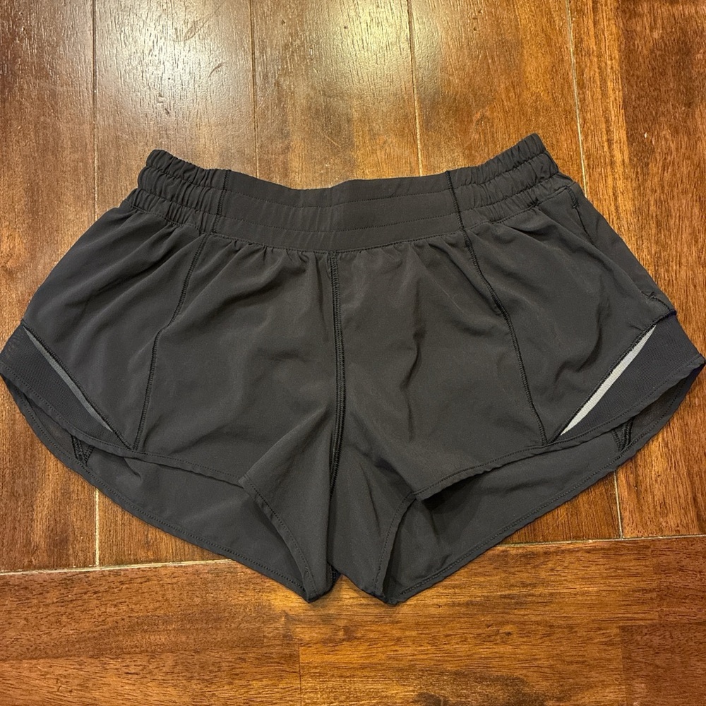 lululemon athletica Black Women's Athletic Shorts with Reflective Trim